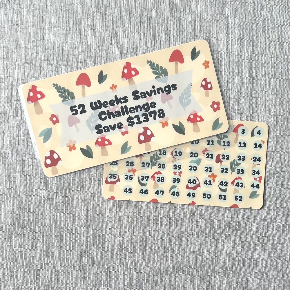 52 Weeks Savings Challenge | Cash Envelope Savings Tracker | A6 Budget Binder In